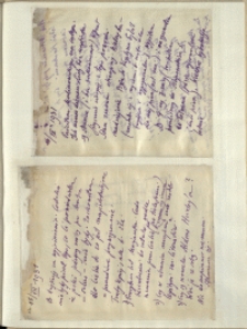 Listy Stanisława Ignacego Witkiewicza do żony Jadwigi z Unrug&oacute;w Witkiewiczowej. List z 16.07.1931. List z 18.07.1931.