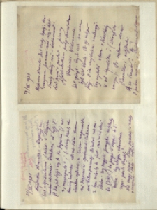 Listy Stanisława Ignacego Witkiewicza do żony Jadwigi z Unrugów Witkiewiczowej. List z 29.07.1931. List z 31.07.1931.
