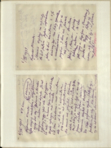 Listy Stanisława Ignacego Witkiewicza do żony Jadwigi z Unrugów Witkiewiczowej. List z 05.08.1931. List z 06.08.1931.