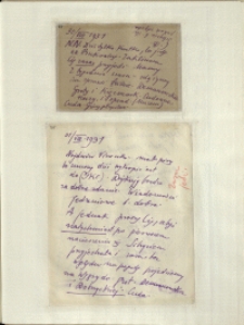 Listy Stanisława Ignacego Witkiewicza do żony Jadwigi z Unrugów Witkiewiczowej. Kartka pocztowa z 30.08.1931. List z 31.08.1931.