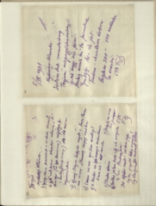 Listy Stanisława Ignacego Witkiewicza do żony Jadwigi z Unrugów Witkiewiczowej. List z 05.09.1931. List z 06.09.1931.