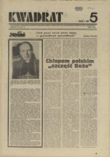 Kwadrat : dwutygodnik społeczno-zawodowy Krajowej Komisji Koordynacyjnej Pracowników Poligrafii NSZZ "Solidarność". 1981 nr 5