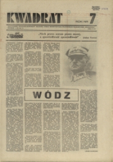 Kwadrat : dwutygodnik społeczno-zawodowy Krajowej Komisji Koordynacyjnej Pracowników Poligrafii NSZZ "Solidarność". 1981 nr 7