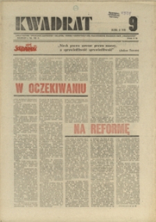 Kwadrat : dwutygodnik społeczno-zawodowy Krajowej Komisji Koordynacyjnej Pracowników Poligrafii NSZZ "Solidarność". 1981 nr 9