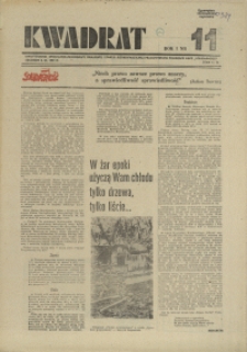 Kwadrat : dwutygodnik społeczno-zawodowy Krajowej Komisji Koordynacyjnej Pracowników Poligrafii NSZZ "Solidarność". 1981 nr 11