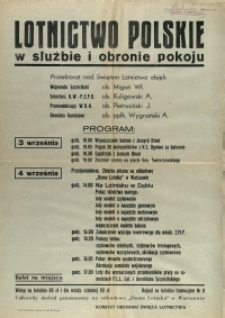 [Afisz] Lotnictwo Polskie w służbie i obronie pokoju