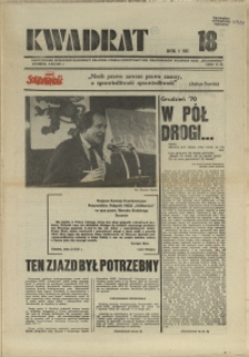 Kwadrat : dwutygodnik społeczno-zawodowy Krajowej Komisji Koordynacyjnej Pracowników Poligrafii NSZZ "Solidarność". 1981 nr 18