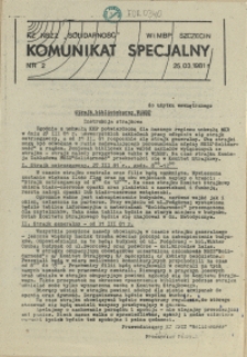 Komunikat Specjalny. 1981 nr 2