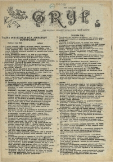 Gryf : pismo organizacji "Solidarność Walcząca" Oddział Pomorze Zachodnie. 1986 nr 2