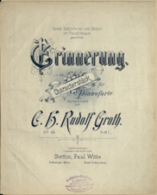 Erinnerung : Charakterstück : für Pianoforte : Op. 46