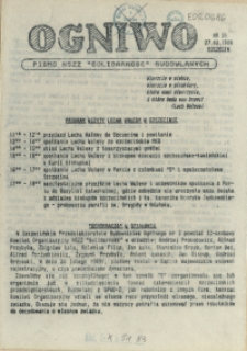Ogniwo : pismo NSZZ "Solidarność" Budowlanych Region Pomorza Zachodniego. 1989 nr 26