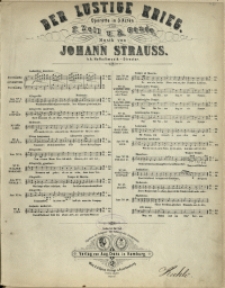 Der Lustige Krieg : Operette in 3 Acten : von F. Zell u. R. Gen&eacute;e No 11, Walzer-Arie f&uuml;r tiefe Stimme