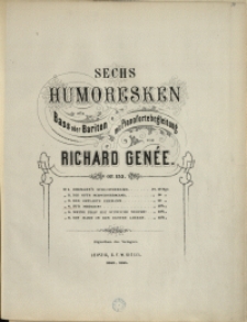 Sechs Humoresken : für Bass oder Bariton mit Pianofortebegleitung : Op. 153 No 4, Nur Medizin!