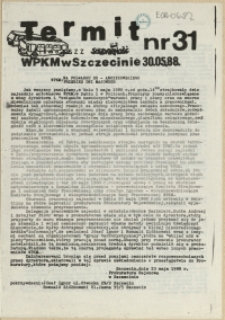 Termit : pismo NSZZ "Solidarność" WPKM w Szczecinie. 1988 nr 31