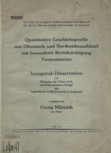 Quantitative Geschiebeprofile aus Dänemark und Nordostdeutschland mit besonderer Berücksichtigung Vorpommerns