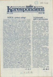 Korespondent : biuletyn MKO NSZZ "Solidarność" Szczecin. 1989 nr 2