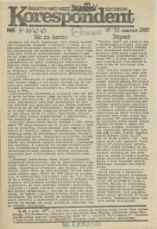 Korespondent : biuletyn MKO NSZZ "Solidarność" Szczecin. 1989 nr 9-10
