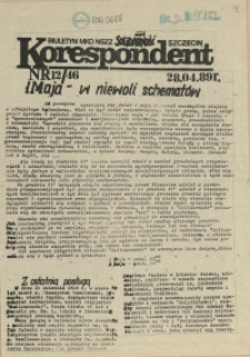 Korespondent : biuletyn MKO NSZZ "Solidarność" Szczecin. 1989 nr 12