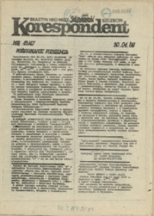 Korespondent : biuletyn MKO NSZZ "Solidarność" Szczecin. 1989 nr 13