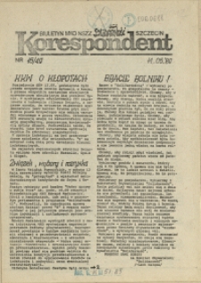 Korespondent : biuletyn MKO NSZZ "Solidarność" Szczecin. 1989 nr 15