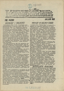 Korespondent : biuletyn MKO NSZZ "Solidarność" Szczecin. 1989 nr 16