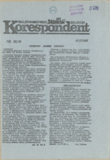 Korespondent : biuletyn MKO NSZZ "Solidarność" Szczecin. 1989 nr 22