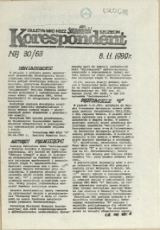 Korespondent : biuletyn MKO NSZZ "Solidarność" Szczecin. 1989 nr 30