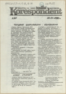 Korespondent : biuletyn MKO NSZZ "Solidarność" Szczecin. 1990 nr 2