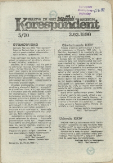 Korespondent : biuletyn MKO NSZZ "Solidarność" Szczecin. 1990 nr 5