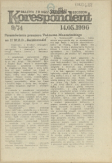 Korespondent : biuletyn MKO NSZZ "Solidarność" Szczecin. 1990 nr 9