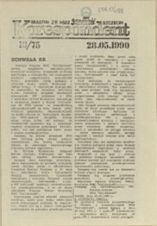 Korespondent : biuletyn MKO NSZZ "Solidarność" Szczecin. 1990 nr 10