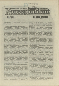 Korespondent : biuletyn MKO NSZZ "Solidarność" Szczecin. 1990 nr 11