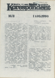 Korespondent : biuletyn MKO NSZZ "Solidarność" Szczecin. 1990 nr 16