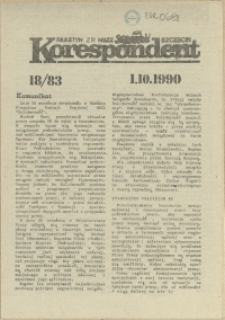 Korespondent : biuletyn MKO NSZZ "Solidarność" Szczecin. 1990 nr 18