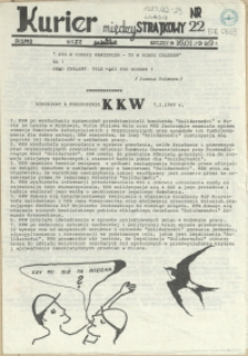 Kurier Międzystrajkowy : pismo NSZZ "Solidarność". 1989 nr 22