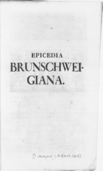 Epicedia Brunschweigiana