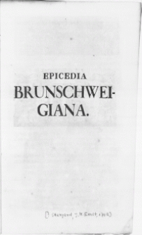 Epicedia Brunschweigiana