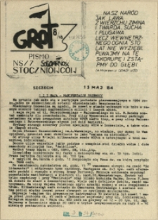 Grot : pismo NSZZ "Solidarność" Stoczniowców. 1984 nr 8