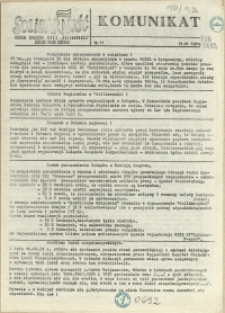 Komunikat : "Solidarność". 1981 nr 11