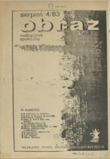 Obraz : miesięcznik społeczny. 1983 nr 4