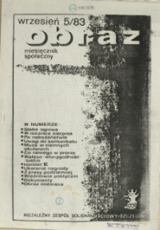 Obraz : miesięcznik społeczny. 1983 nr 5