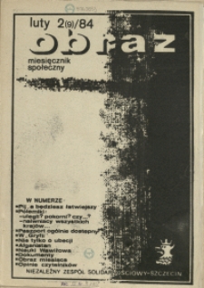 Obraz : miesięcznik społeczny. 1984 nr 2
