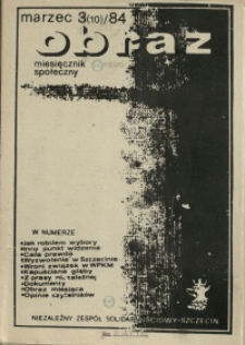 Obraz : miesięcznik społeczny. 1984 nr 3