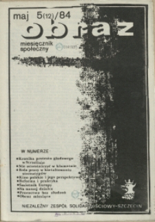 Obraz : miesięcznik społeczny. 1984 nr 5