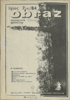 Obraz : miesięcznik społeczny. 1984 nr 7