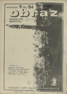 Obraz : miesięcznik społeczny. 1984 nr 9