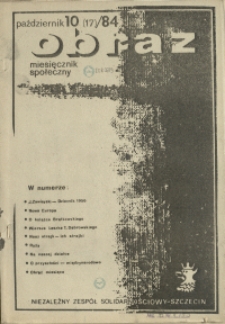 Obraz : miesięcznik społeczny. 1984 nr 10