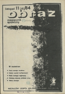 Obraz : miesięcznik społeczny. 1984 nr 11