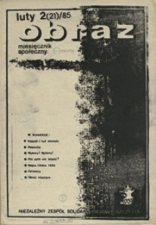 Obraz : miesięcznik społeczny. 1985 nr 2