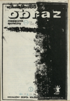 Obraz : miesięcznik społeczny. 1985 nr 9